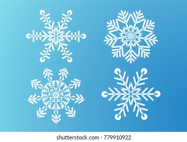 Vector snowflakes Christmas.