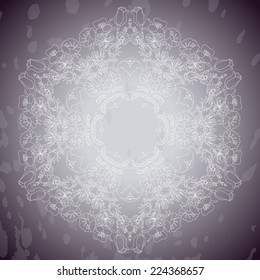 Vector snowflakes for Christmas and New Year's design. Floral element for winter's background. 