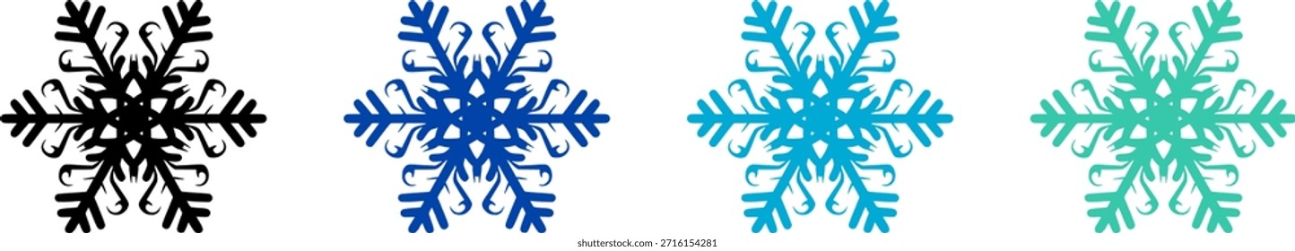 Vector snowflakes for Christmas and winter 