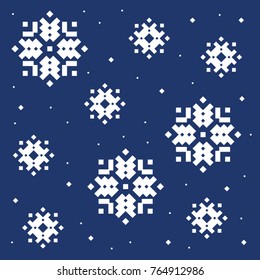 Vector snowflakes geometric
