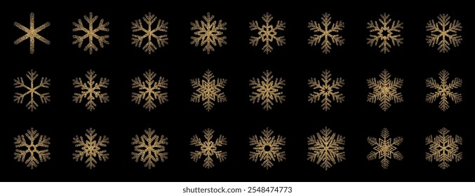Vector Snowflakes icons. Blue Snowflake. Winter snow. Merry Christmas pattern