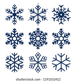 Vector snowflakes icons. Set of snowflakes texture for decoration Vector snowflakes icons. Set of snowflakes texture for decoration