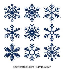Vector snowflakes icons. Set of snowflakes texture for decoration Vector snowflakes icons. Set of snowflakes texture for decoration