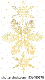 Vector snowflakes illustration. Vintage decorative vector elements isolated. Hand drawn.  spirituality, prints for t-shirts and other textiles. 