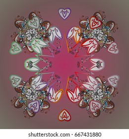 Vector snowflakes on a background. Abstract minimal ornamental pattern background.