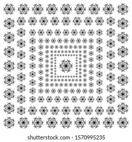 vector snowflakes on a white background. Beautiful winter ornament. black line brush art