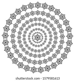 vector snowflakes on a white background. Beautiful winter ornament. black line brush art