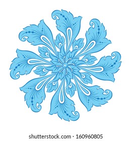 Vector snowflakes in Russian style