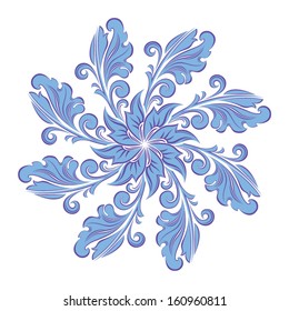 Vector snowflakes in Russian style