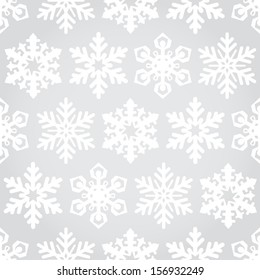 Vector snowflakes seamless background