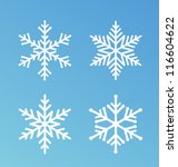 Vector snowflakes set for Christmas design.