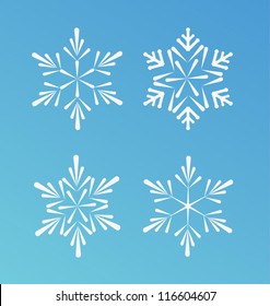 Vector snowflakes set for Christmas design.