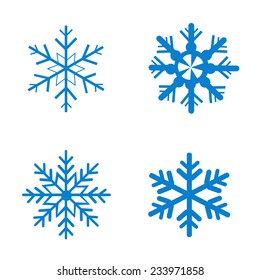Vector snowflakes set for Christmas design.