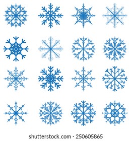Vector snowflakes set for Christmas design. Clip-art