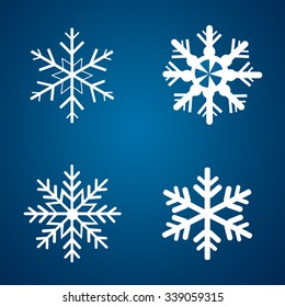 Vector snowflakes set for Christmas design.