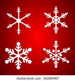 Vector snowflakes set for Christmas design.