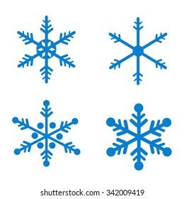 Vector snowflakes set for Christmas design.