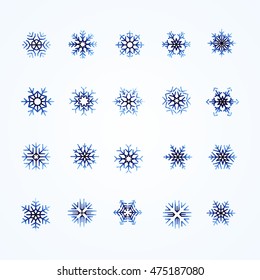Vector snowflakes set for Christmas design