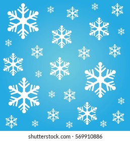 Vector snowflakes set for Christmas design.