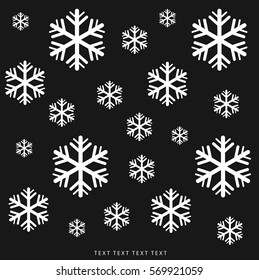 Vector snowflakes set for Christmas design.