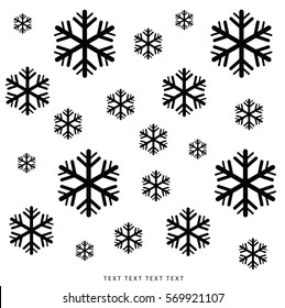 Vector snowflakes set for Christmas design.