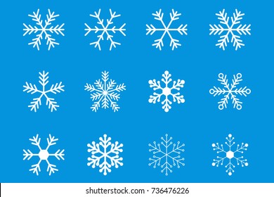 Vector snowflakes set for Christmas design
