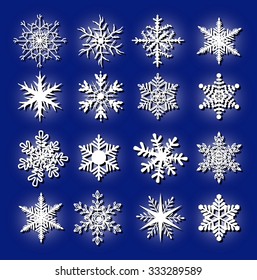 vector Snowflakes set - winter series clip-art