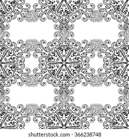 vector snowflakes texture on white background