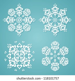 vector snowflakes for winter and christmas theme