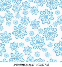 Vector snowflakes winter pattern