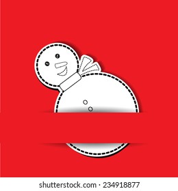 Vector snowman. 