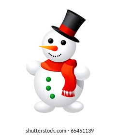 Vector snowman.