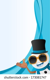 vector snowman banner series 2 - Separate layers for easy editing