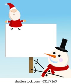vector snowman card for christmas.