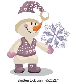 Vector. Snowman in color 10