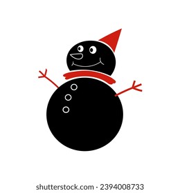 vector of snowman icon, good vector for icons and logos