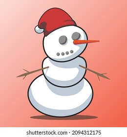vector snowman is an icon that you can add in your display design, banner, flyer, etc