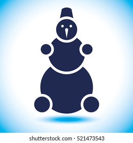 Vector. Snowman vector logo, sketch icon for web, mobile and info graphics. Modern flat design style