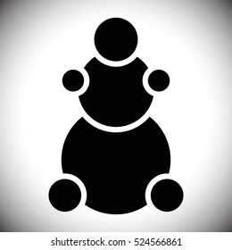 Vector. Snowman vector logo, sketch icon for web, mobile and info graphics. Modern flat design style