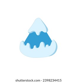 vector of snowy mountains in simple form, this vector is good for logos and icons