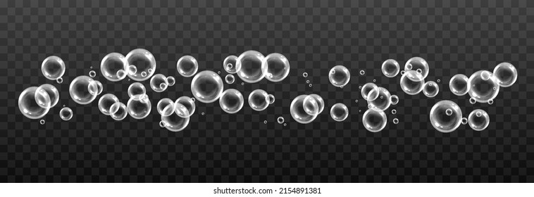 Vector Soap Bubble. Realistic Soap Bubble Png, Glare. Bubbles Png. Powder, Soap, Detergent.