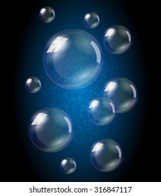 Vector soap bubbles.