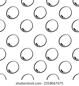 Vector soap bubbles seamless  pattern on white background. Can be used for wallpaper wrapping paper textile and fabric print or for any other use.