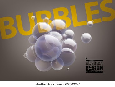 Vector soap bubbles, you can change colors for the background, eps10