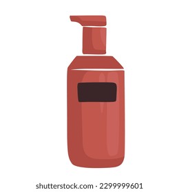 Vector Soap Cleanser Dispenser Minimalist Cosmetic Skin care product Illustration.