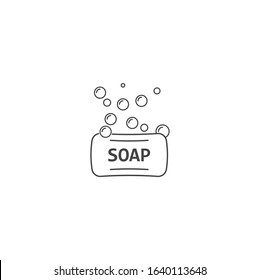 Vector soap and foam icon on white isolated background.
