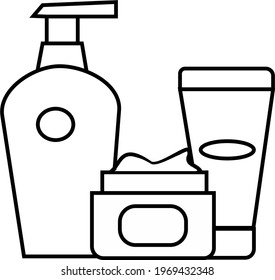 vector of soap, shampoo and face wash