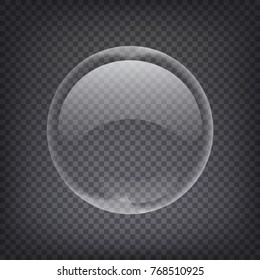 Vector Soap Water Bubbles. Transparent Isolated Realistic Design Elements. Can be used with any Background.