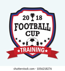 Vector soccer 2018 badge design.