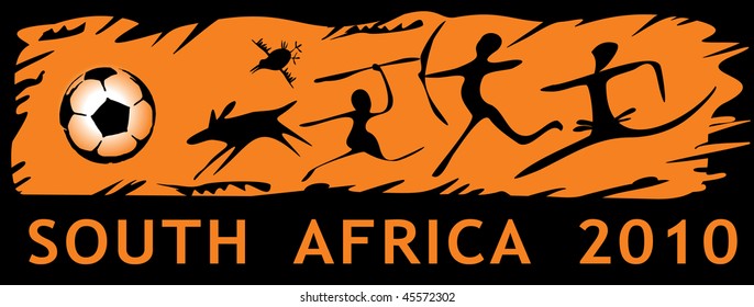 vector soccer background in African style